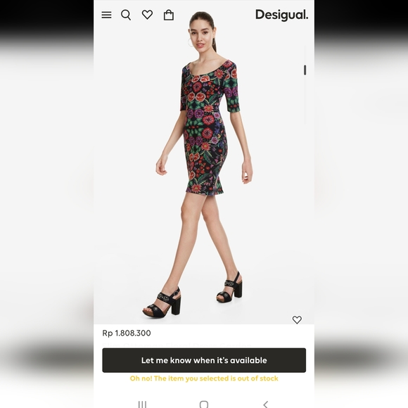 Desigual Floral Bodycon Dress - Picture 7 of 9